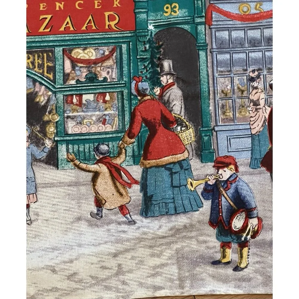 Vintage Tea Towel Marks & Spencer Penny Bazaar 100% Cotton Made In UK Christmas - Picture 6 of 11